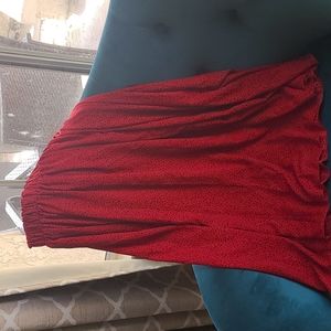 Shein Medium Maxi A-line Red Skirt